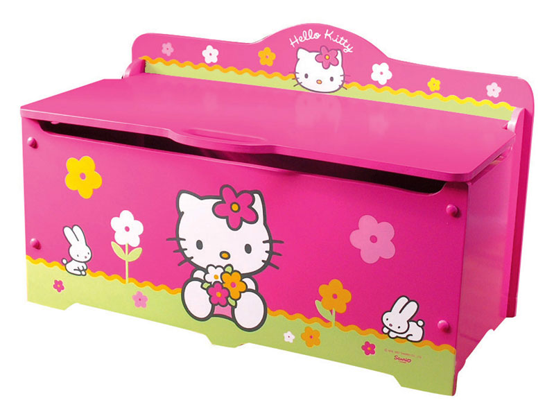 Acheter Hello  Kitty  Fleurs Coffre  A Jouets  Avec Frein 